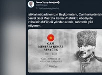 Cumhurbaşkanı Erdoğan'dan 'Atatürk' paylaşımı