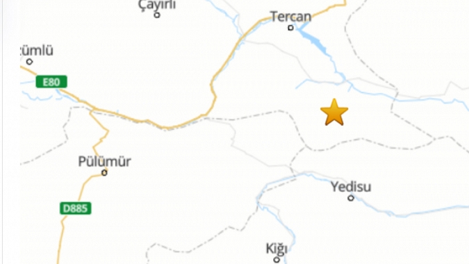 Erzincan'da korkutan deprem
