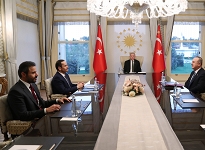 Erdoğan Katar Dışişleri Bakanı ile bir araya geldi