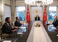 Erdoğan Katar Dışişleri Bakanı ile bir araya geldi