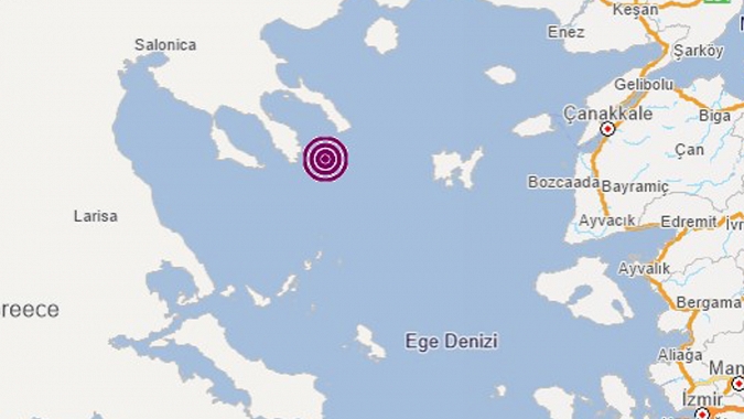 Çanakkale açıklarında 5.3 büyüklüğünde deprem