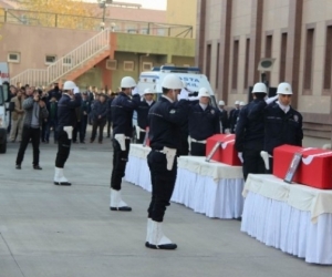 ŞEHİT DÜŞEN 3 POLİS TEKBİRLERLE MEMLEKETLERİNE UĞURLANDI