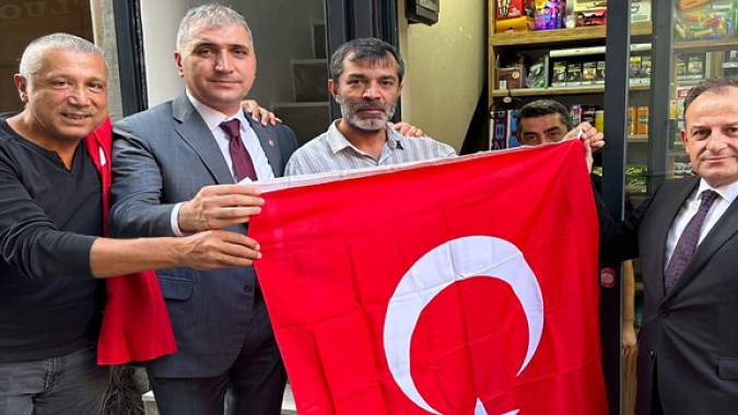 CHP Ortahisar'da 100.Yıl Etkinlikleri esnaf ziyareti ile devam etti